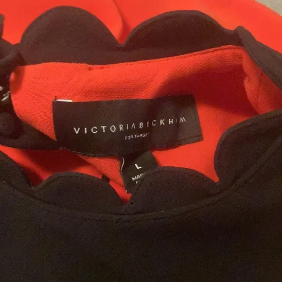 Victoria Beckham for Target Black and Orange Dress| Sz L - Picture 12 of 13